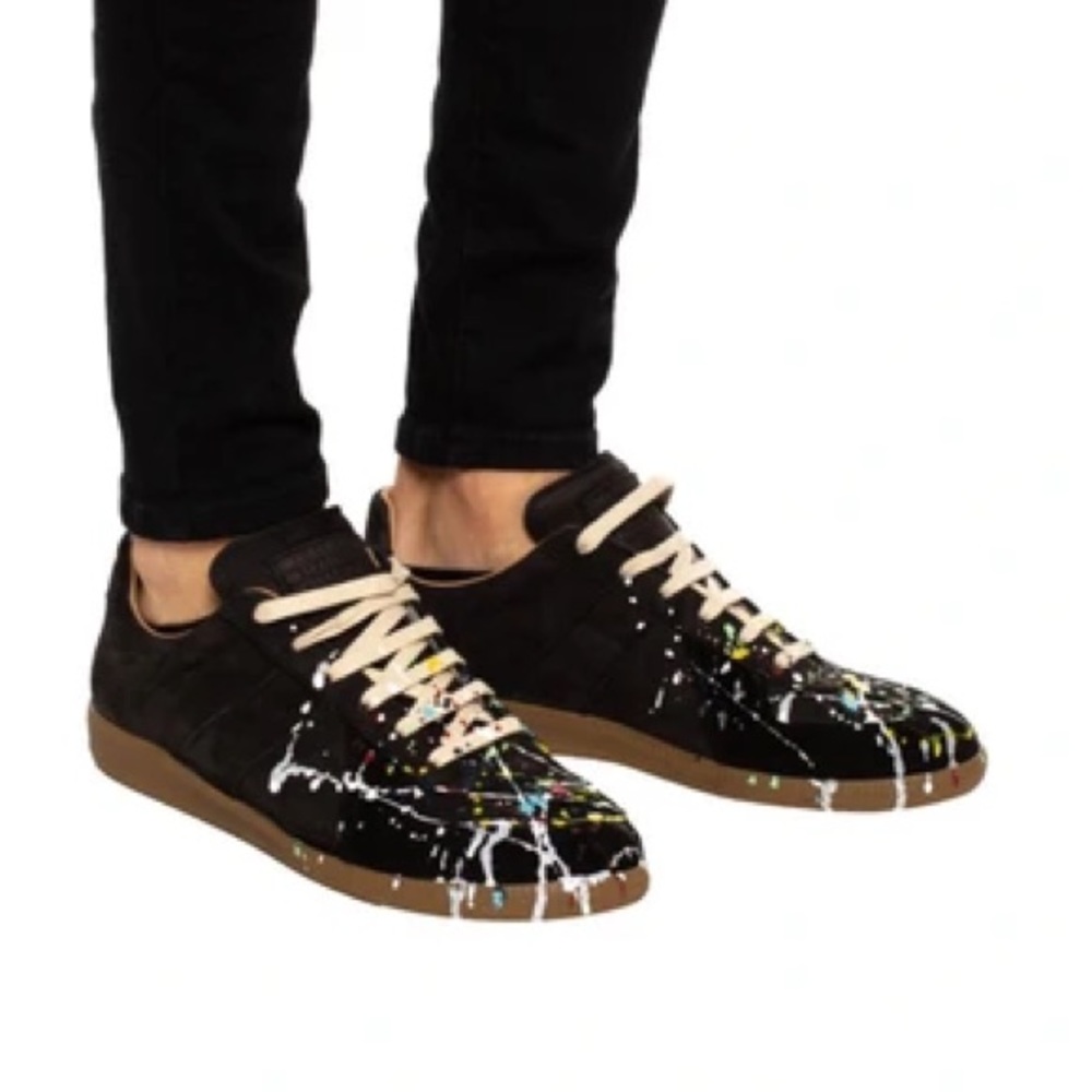 MAISON MARGIELA REPLICA LOW TOP SUEDE PAINT DROP
BLACK/MULTI